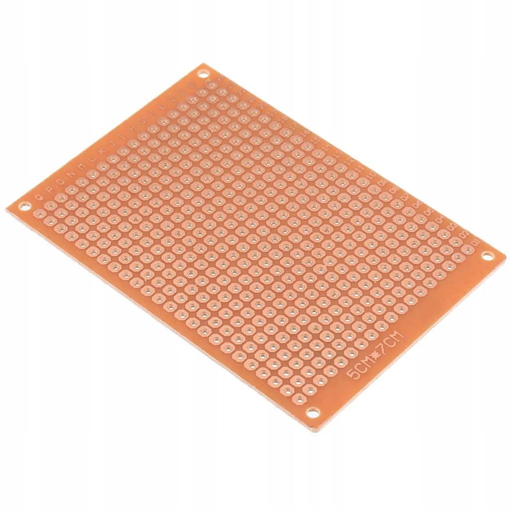 Rosfix Płytka Prototypowa Jednostronna 50 x 70 mm – Do Budowy Układów THT | Raster Otworów 2,54 mm | 4 Otwory Montażowe