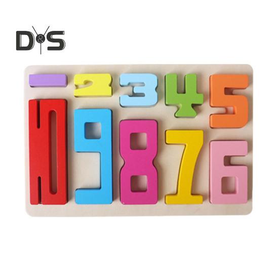 

1 набор деревянных конструкторов с цифрами, обучающая цифровая игра-головоломка для мальчиков и девочек, обучение математике, подсчет, красочный конструктор A