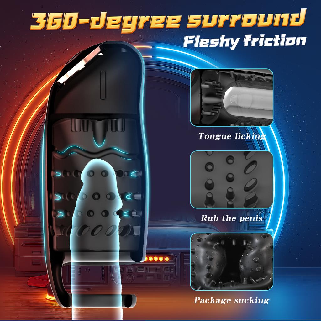 Male Masturbator APP Contro Penis Vibrator  Licking Stroker 360° Wrapping Delay Adult Sex Toy Sex for Man Prolong Endurance 18+