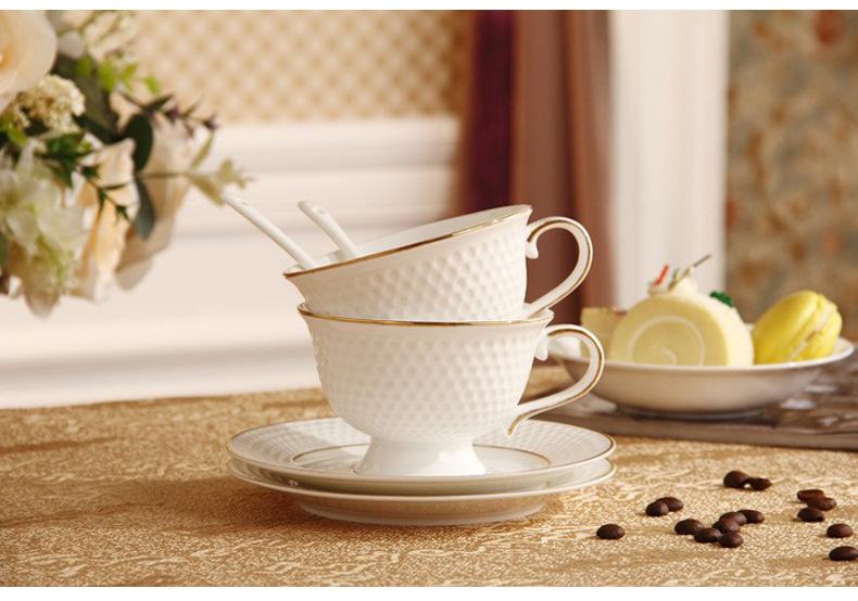 porcelain tea cups Ceramic coffee mug and plate set Simple tea set Bone china latte art cup afternoon tea tania bulhoes cup