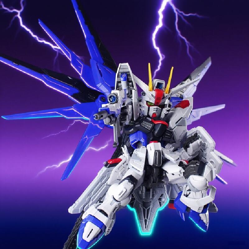 Stock In Mgsd Zgmf-X10A Q-Version Assembly Model Kit Action Figure Exquisite Desktop Decorations Kids Educational Toys Collect