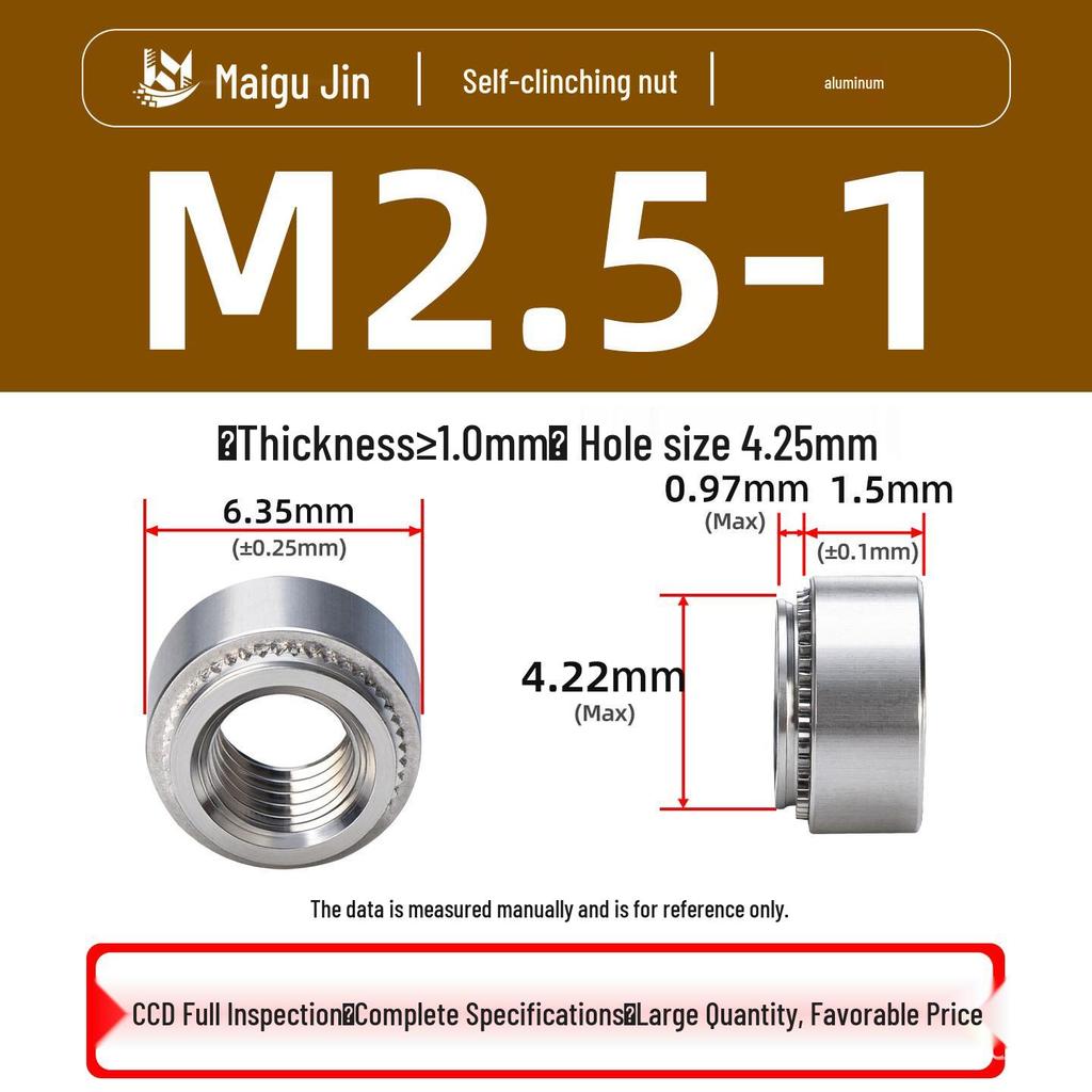 CLA-M2 To M8 Aluminum Alloy Rivet Nut Serrated Pressure Plate: High-Strength Riveting Solution