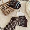 Vintage Flower Heavy Industry Sheep Wool Women'S Socks Warm Thickened Meradson Wind Tube Socks