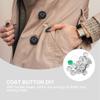 2Sets DIY Cloth Covered Buttons High Brightness Handmade Fabric Round Shape Button for Sewing Crafts Buckle Base Assembly Tools