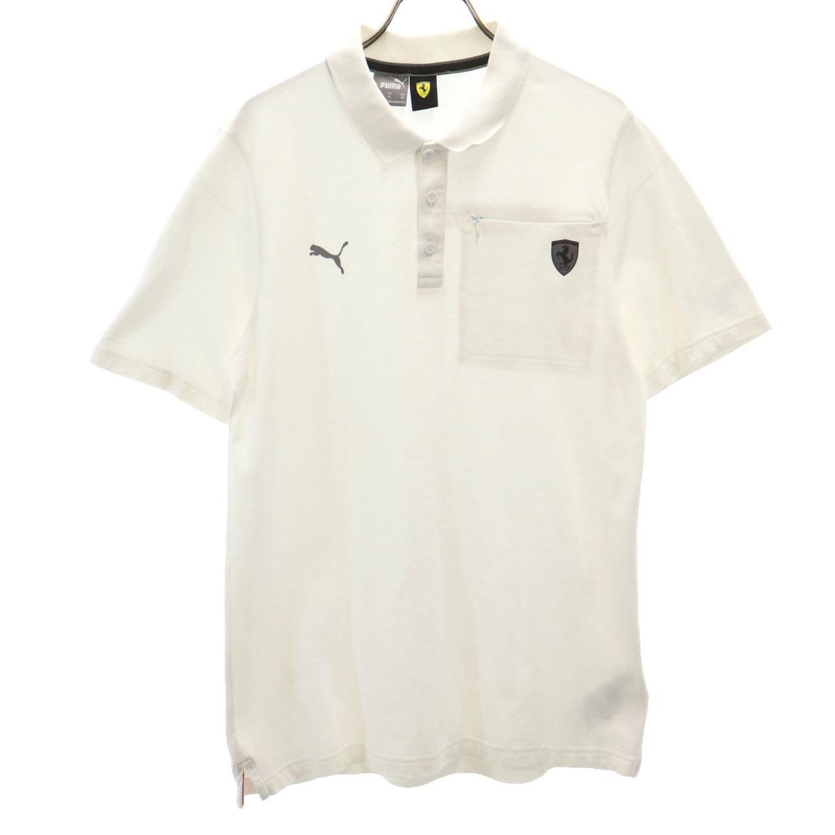 

PUMA Short sleeve Polo shirt M white Ferrari Men s Used