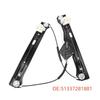BMW F20 Front Window Regulator Bracket Set (Parts 51337281881, 51337281882)