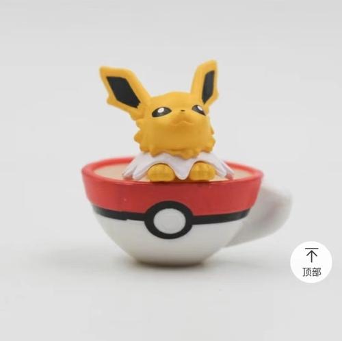 Japanese Gashapon Capsule Toy Pokemon Pikachu in a Teacup Action Figures Pikachu Eevee Poké Ball Model Toys Desktop Decorations