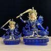 Manjushri Bodhisattva Water Glaze Resin Statue for Home Altar or Living Room Décor