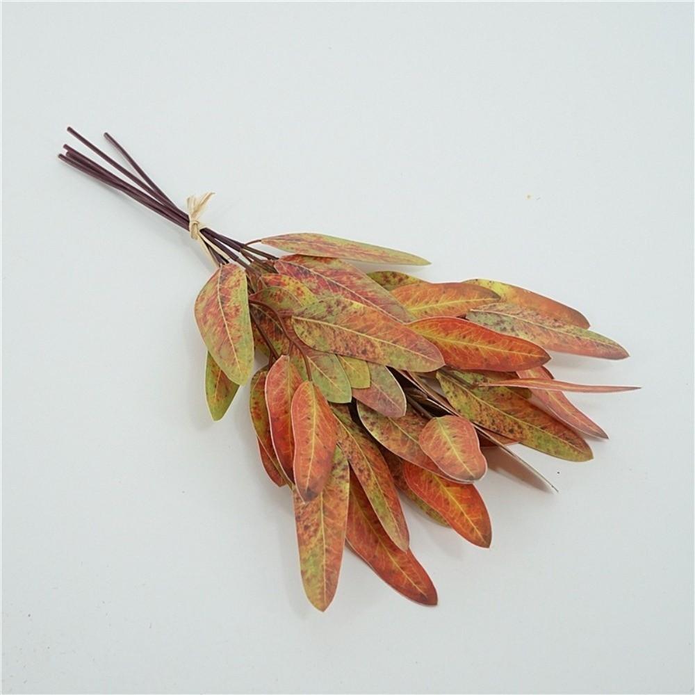3D Printing Artificial Eucalyptus Leaf Green Leaves Lifelike Silk Willow Leaves DIY Plants UV Resistant Fake Plants Garden