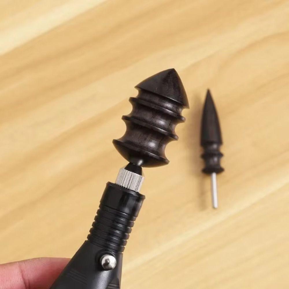 Black Leather Burnisher Handmade Electric Polishing Slicker Leather Edge Polishing Slicker  Craft