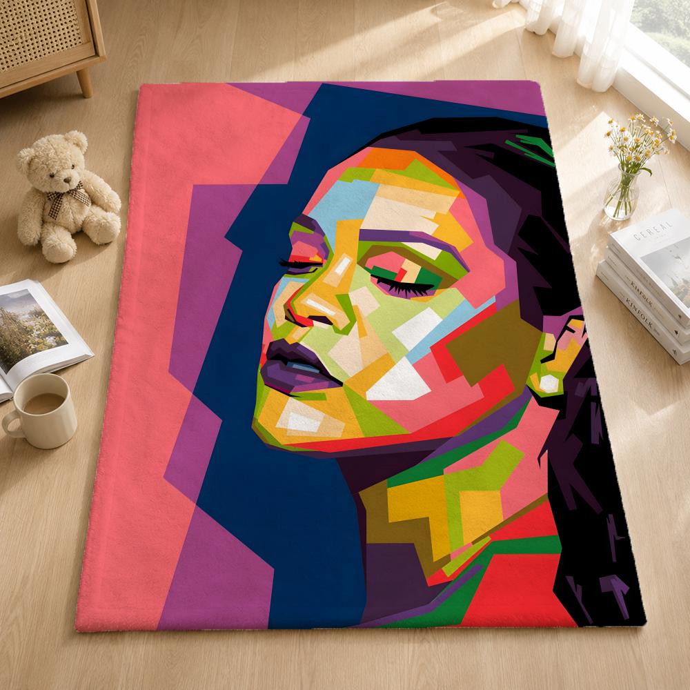 Music R-Rihanna Throw Blankets Soft Warm Flannel Blanket Bedding for Bed Living Room Home Sofa