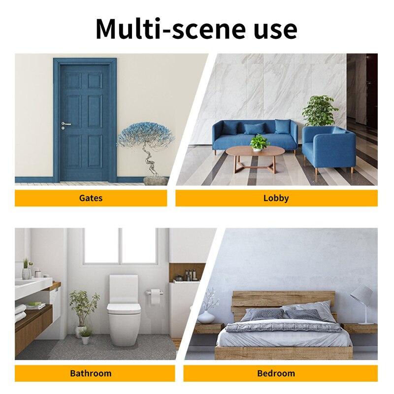 1/2PCS Punch Free Invisible Door Stop Strong Magnetic Household Bedroom Bathroom Anti Collision Mute Floor Selflocking Stopper