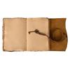 Leather Journal-Handmade Deckle Edge Paper, leather vintage handmade key journal