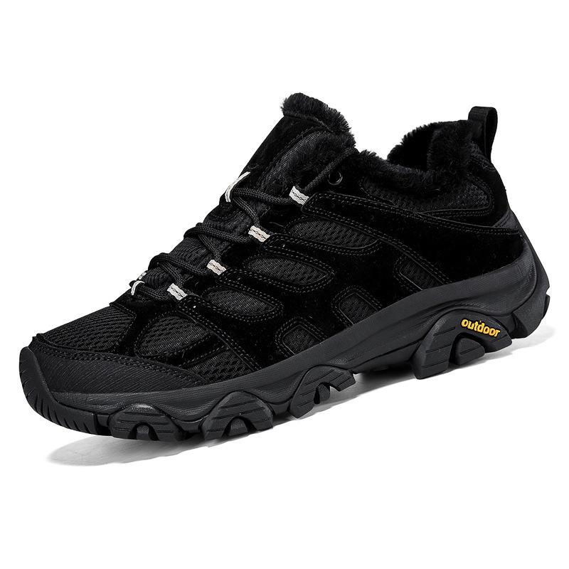 Large size winter velvet warm couple shoes new outdoor hiking shoes 36