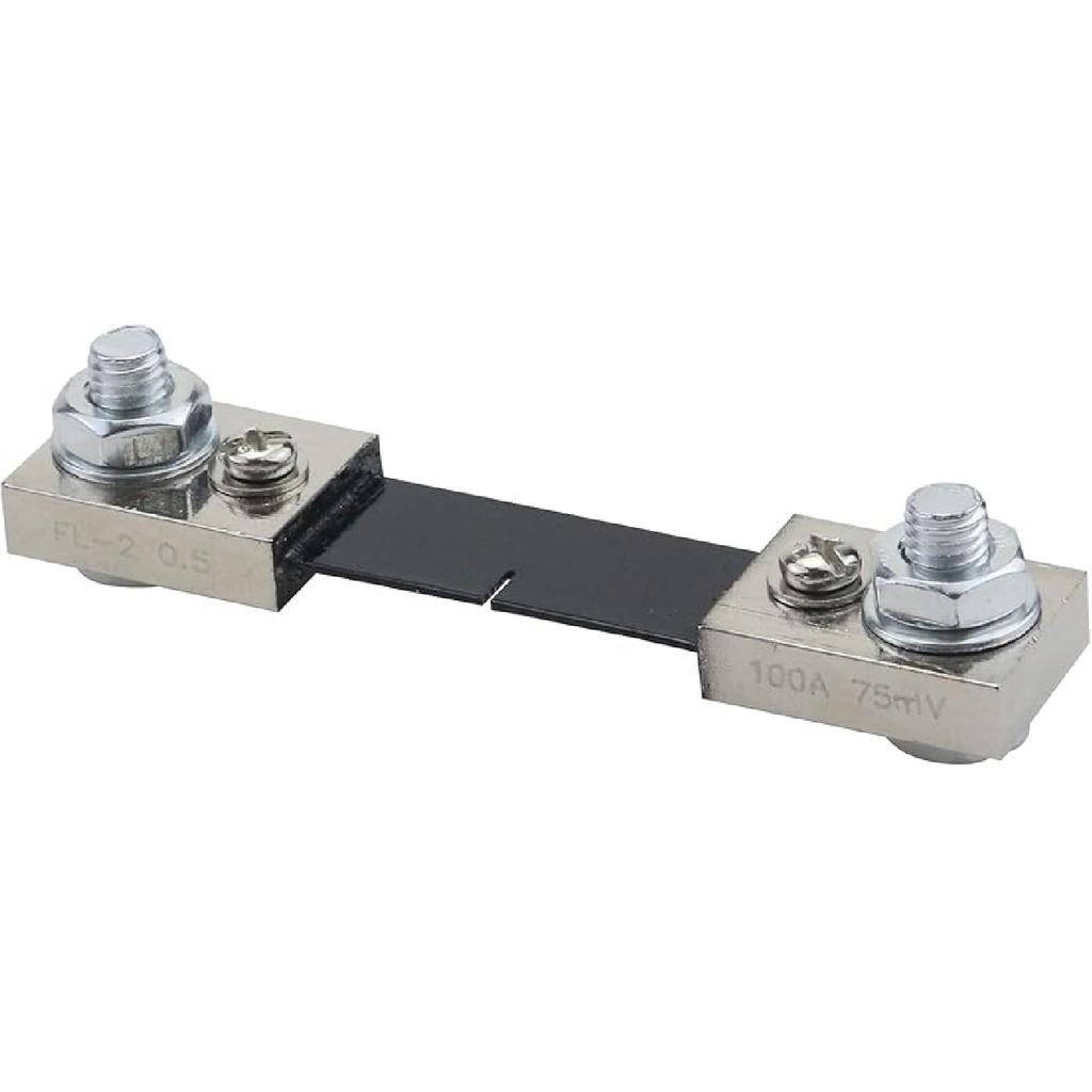 Antrader 100A 75mV Analogue Digital Meter 0-100A Current Shunt Resistors Resistance for DC Current Measure