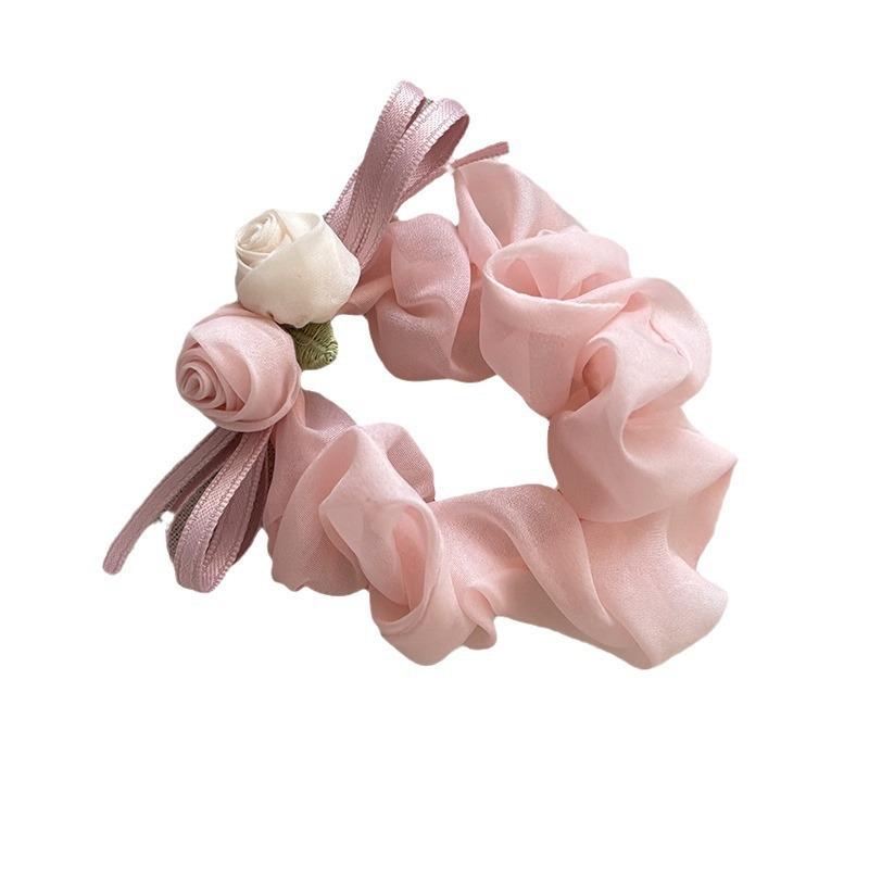 

Розовая роза, петля для волос из толстой кишки, женская милая заколка для волос, резинка для волос, супер сказочная резинка, хвостик, аксессуар-ободок