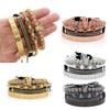 4 PCS Bracelet Charme Luxe Chiffres Romains Couronne Impériale Bracelet Roi Zircone Cubique CZ Kit Bracelet Bijoux pour Hommes Femmes
