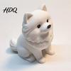 Artistic Puppy Figurine 3D Printed Pomeranian Figurine Lifelike Dog Model Statue