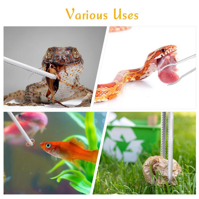 Snake Reptile Feeding Tongs Extra Long Tweezers for Bearded Dragon Reptile Tank Accessories Anti-Skid Feeding Tongs