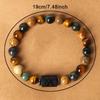 12 Constellations Natural Stone Beaded Bracelet Zodiac Tiger Eye Stretch Bracelet for Women Men