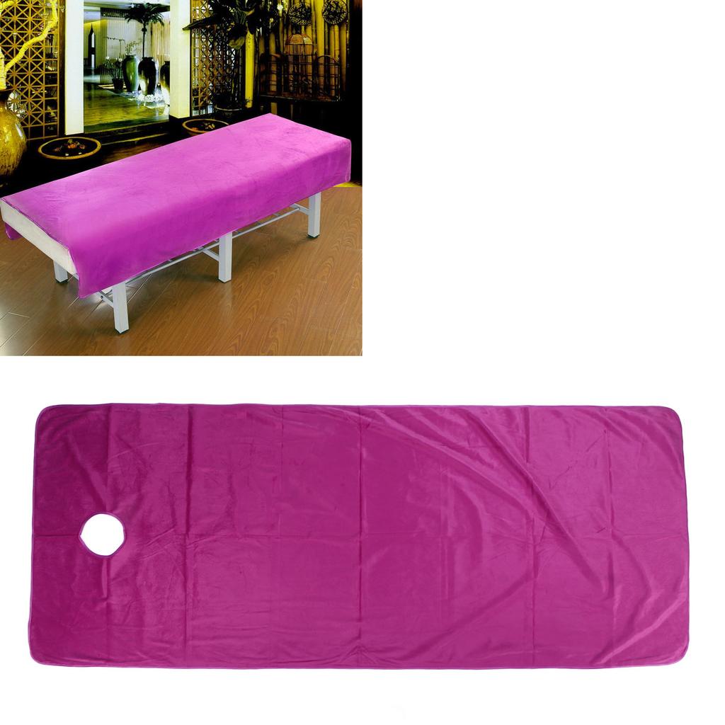 Beauty Salon Table Cover Sheet Machine Wash Comfortable Spa Massage Bed Coverlet 80x200cm Face Hole