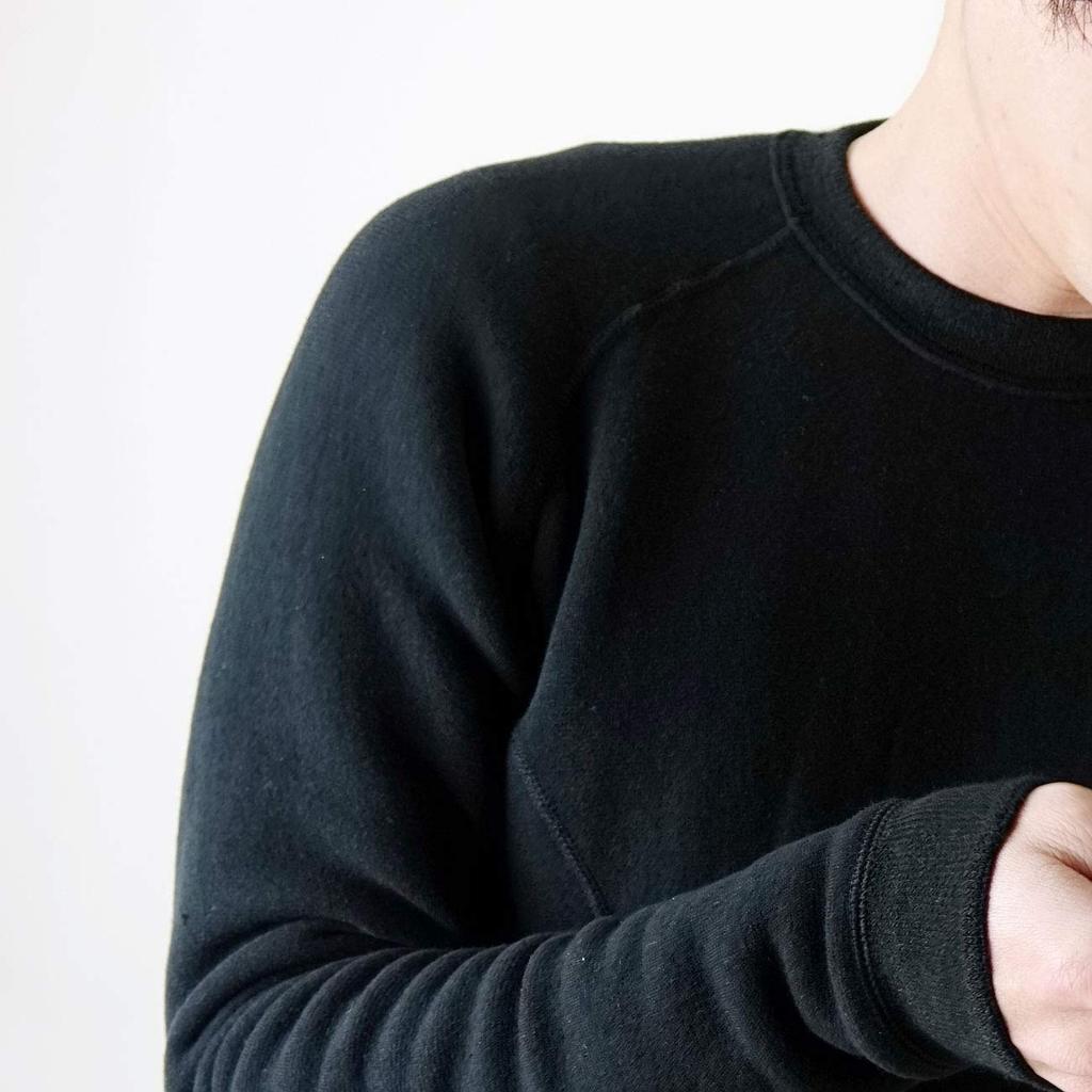 Masanori Muraoka collaboration 3D crew neck long sleeve M slightly for cold cold cold weather far deodorizing [Mochihada] shirt, black, size, thick,