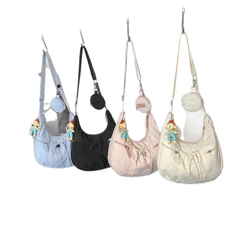 Casual Messenger Bag Women's New Commuter Versatile Shoulder Dumpling Bag Student Class Messenger Tote Bag