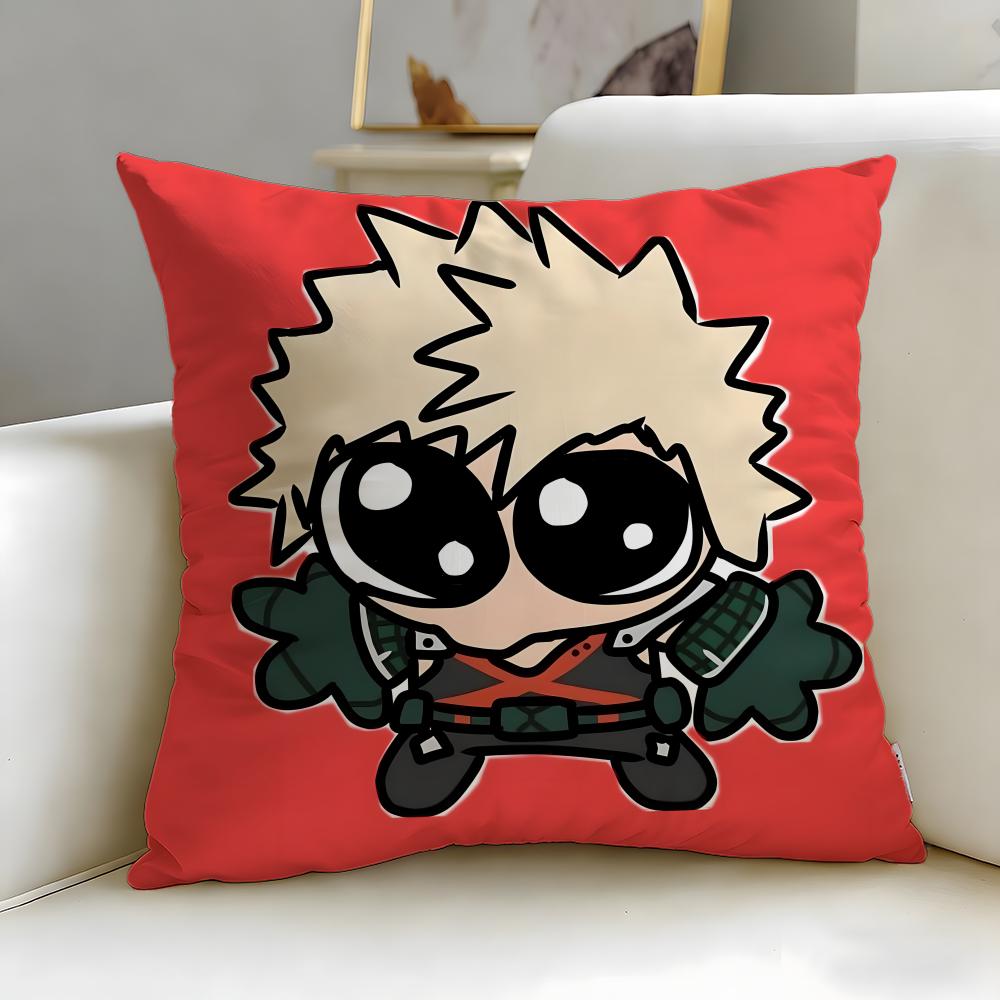 popular anime My Hero Academia Cushion Cover Soft & Easy-Wash Pillow Case – Versatile for Couch, Bed, Travel and Office