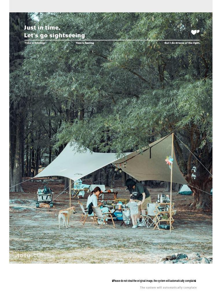 Portable 5.2m Outdoor Butterfly Canopy: Waterproof Oxford Cloth Gazebo and Sun Shade Tent for Camping.