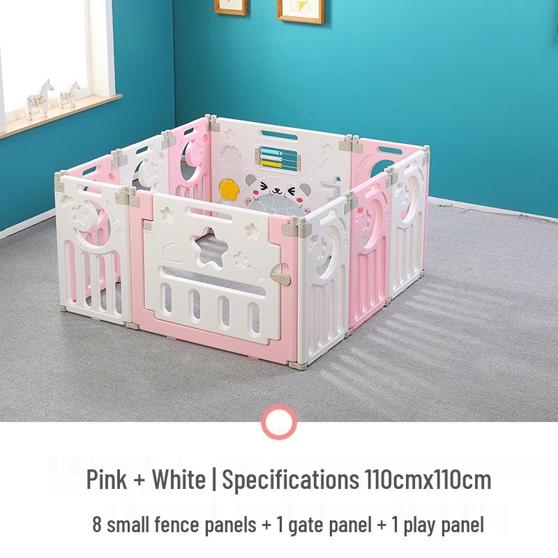 Folding Children's Playpen: Indoor Playground & Baby Crawling Mat with Safety Walker Guardrail