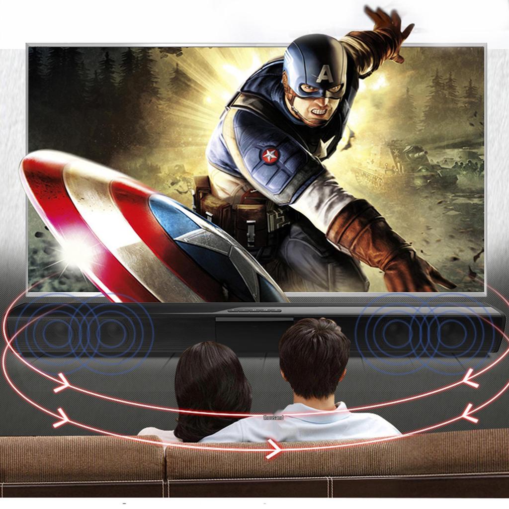 BS28B Long Bluetooth Speaker Bar for TV, Computer, and Laptop