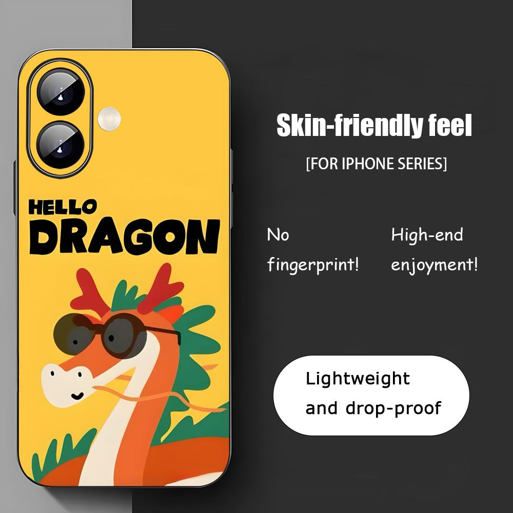 Funny Hello Animal Popular Phone Case For iPhone 17 16 15 14 13 12 11 X XR XS 8 Plus Mini Pro Max Soft Black Shockproof Cover