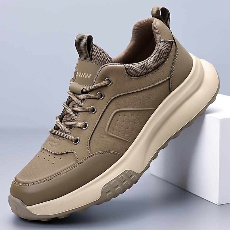 

Мужская уличная нескользящая легкая обувь для хайкинга, спортивная обувь, мужская весенняя повседневная обувь на платформе, модная обувь 38 хаки