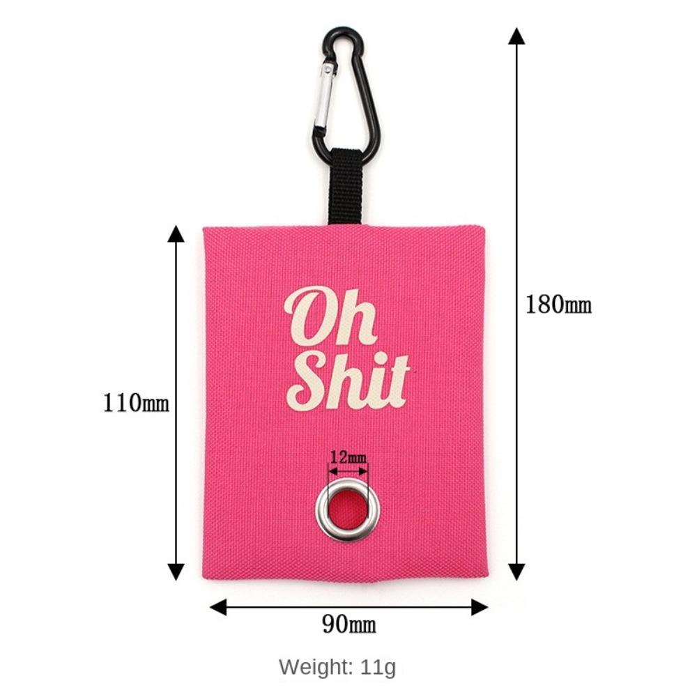New Dog Poop Garbage Bags Organizer with Buckle Portable Poop Bag Dispenser Pets Supplies Canvas Waste Bag Holder for Outdoor