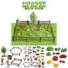 Authentic Plastic Farm Scene Animal Figurines Set With 36 Pieces For Creative Play