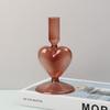 Ins Creative Retro Colored Glass Candle Holder Luxury Bedroom Decor for Romantic Dinner