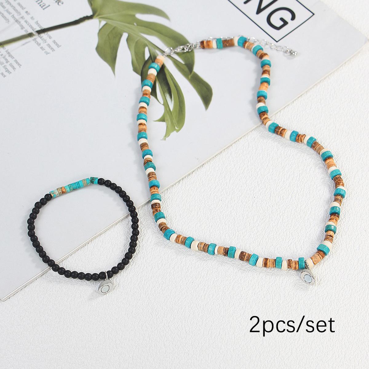 JYL TS Bracelet Bohemian  Set Multi Color Style Brings Diverse Joy And Luck Blue