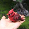 Red Resin Bird Handicraft Decoration Suitable For Wedding And Christmas Gift