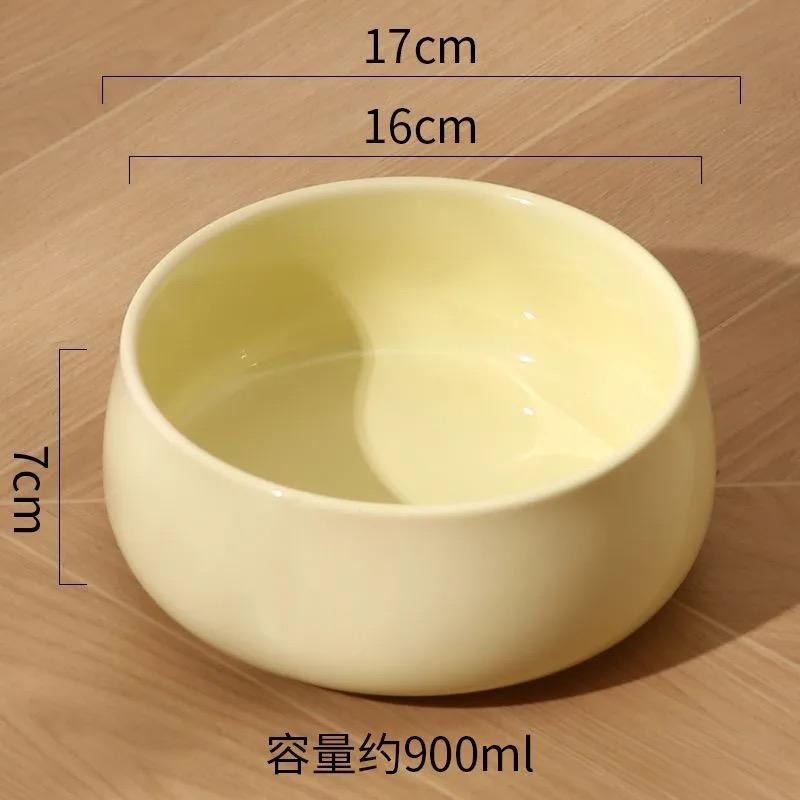 Buddha Series Ceramic Water Bowl for Cat And Dog, Overturn Proof Diagonal Anti Slip Large Capacity Tableware, Pet Supplies , 1Pc