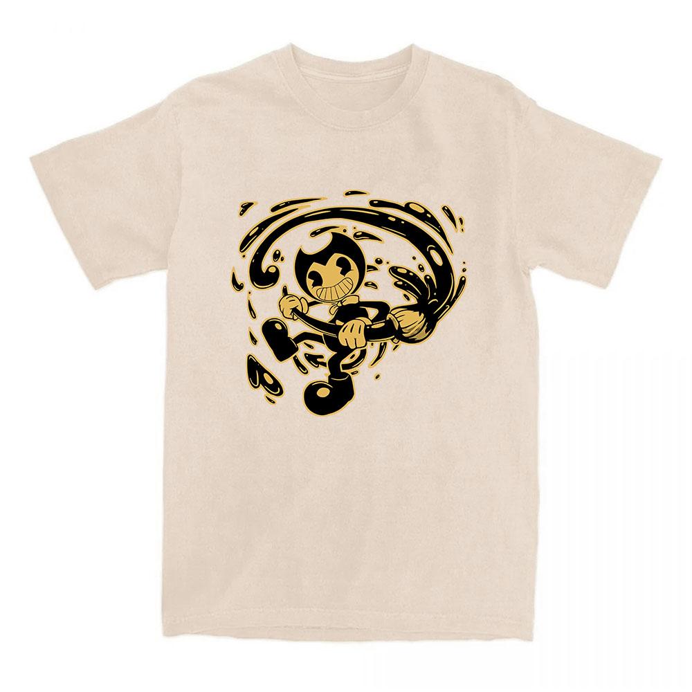Spiel Bendy and The Ink Machine T-Shirt Sommer Kurzarm T-Shirts Streetwear Unisex Locker Rundhals Grafikdruck T-Shirts