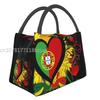 Handalah  Kufiya Pattern Insulated Lunch Bags for Women Tatreez Embroidery Resuable Thermal Bento Box