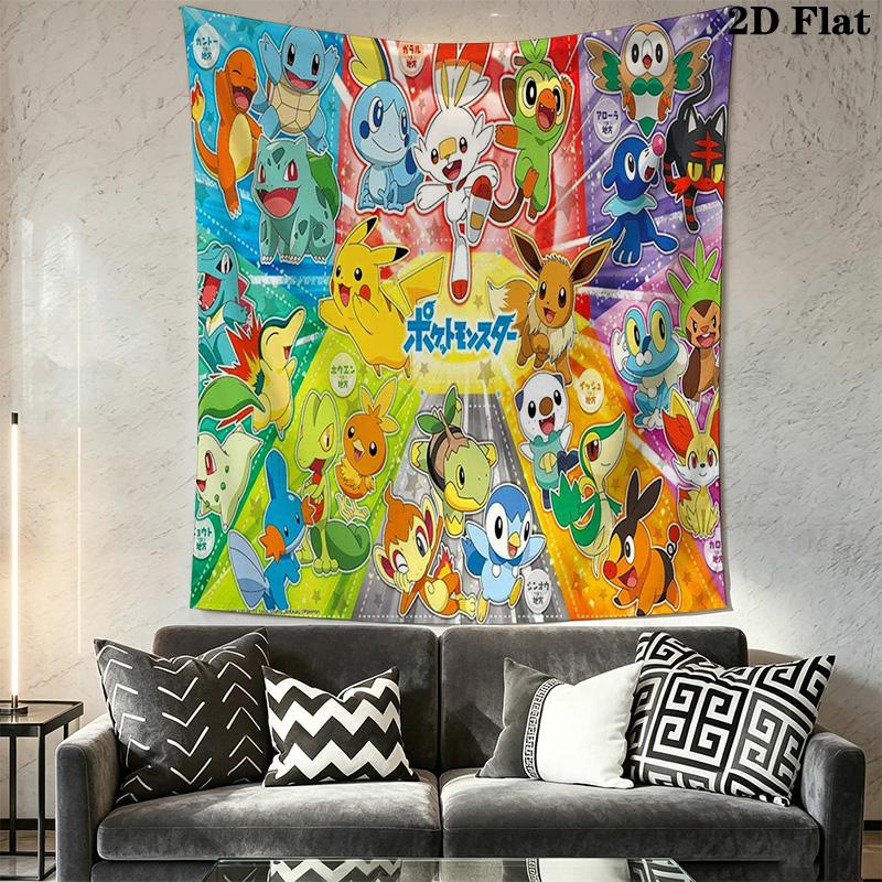 Eevee Its Evolutions Tapestry Fashion Print Background Cloth Background Cloth Wall Covering Decoration Soft
