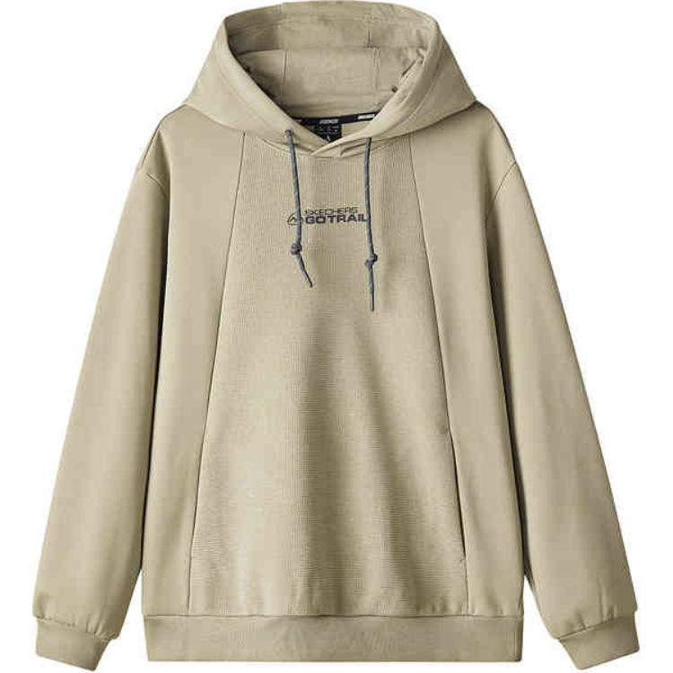 Skechers Outdoor Series Logo Hoodie Unisex Hoodies Silver-Sage Beige L424U163-04PK XS