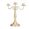 European Style Candlestick Holders Stand Gold 3 Head Candle Holders for Wedding Party Dinning