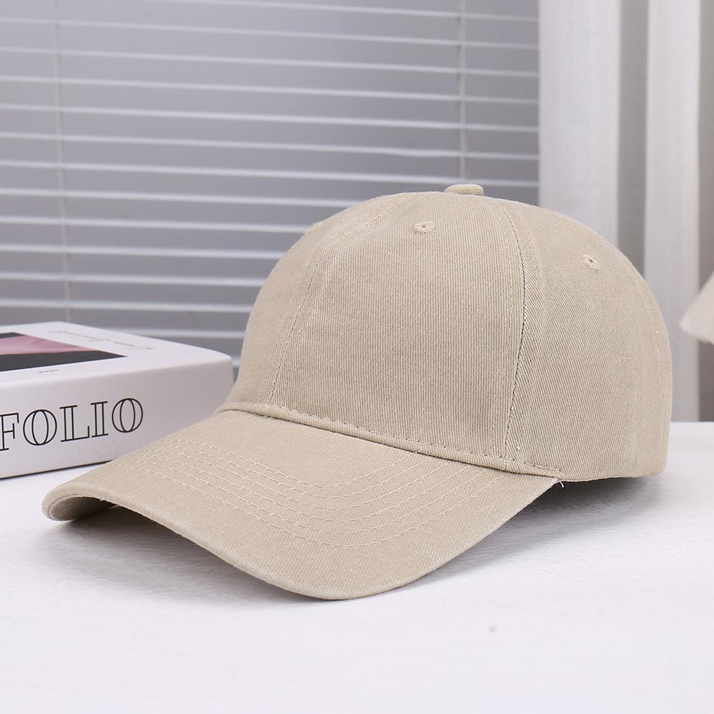 New Spring and Summer Solid Color Simple Washed Soft Top Breathable Baseball Cap Outdoor Travel Leisure Comfortable Sunshade Sunscreen Cap