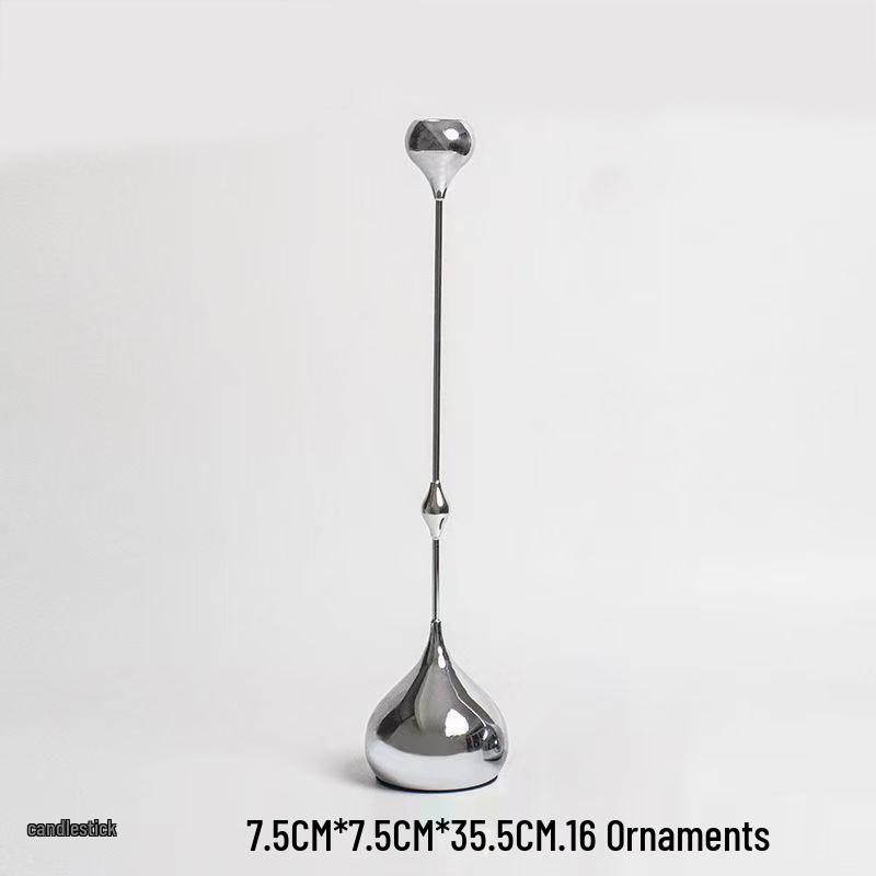 Romantic Silver Water Drop Candlestick for Weddings and Festivals