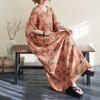 Summer Color Travel Retro Long Skirt Cotton Linen Dress