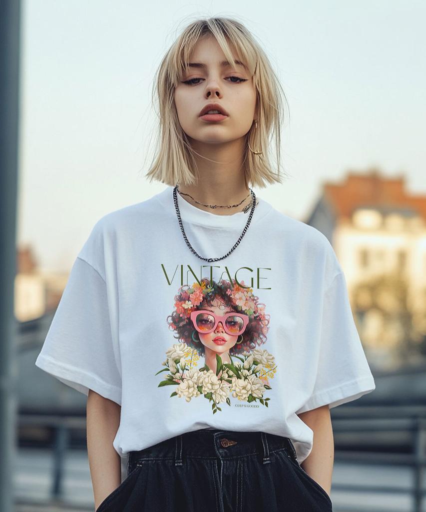 ONEHUNDREDPERCENT FOR WOMAN Ohpxgoodd Vintage Semi-Oversized Short Sleeve Tee