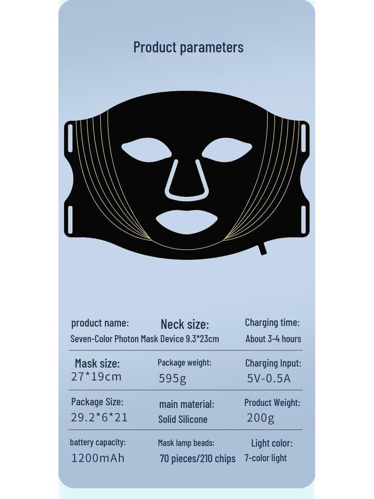 LED Beauty Photon Mask - Red Light Skin Rejuvenation Face Instrument