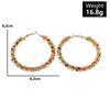 Boucles d'oreilles - Bohème - Créoles - Alliage géométrique - Multicolore - Pour filles